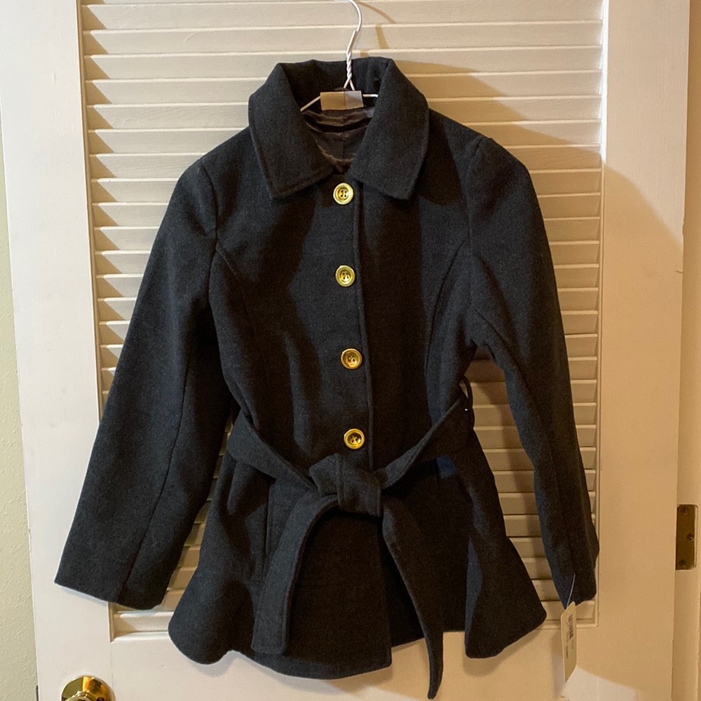 Canyon River Blues Girls size 16 charcoal gray pea coat